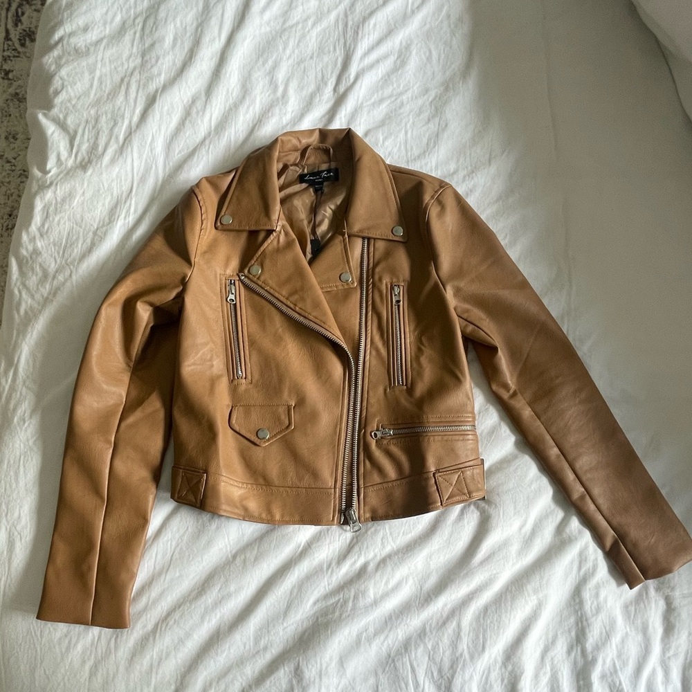 Love Tree Faux Leather Jacket